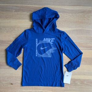 Boys blue nike baseball hooded sweatshirt size 7 nwt